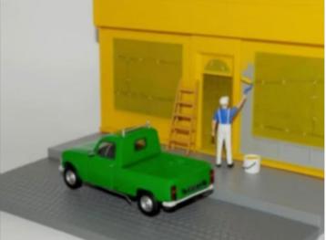 Renault 4 L Schilder diorama schaal 1/43 serie Utilitaires beschikbaar voor biedingen