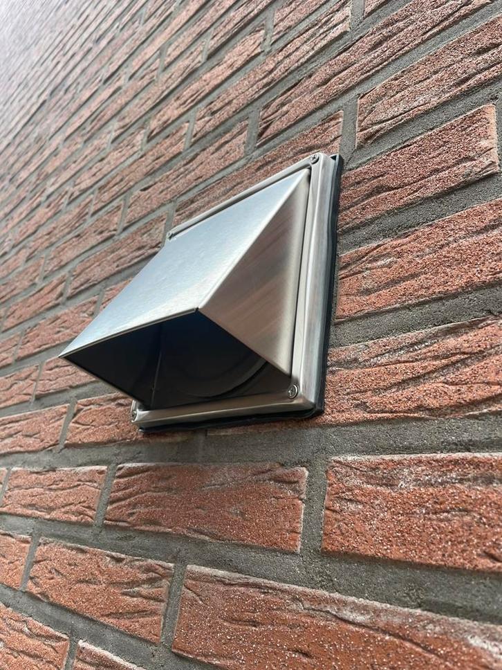 kaprooster met klep - RVS - Ø125 mm, Witgoed en Apparatuur, Afzuigkappen, Nieuw, Vrijstaand, Overige typen, Minder dan 200 m³ per uur