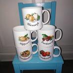 Bekers met verschillende soepnamen 5 stuks, Ophalen, Glas of Glazen, Gebruikt, Overige stijlen