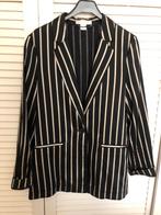 Elegante streep blazer jasje H/M knoopsluiting mt38 like New, Ophalen of Verzenden, Zo goed als nieuw, Maat 38/40 (M), Beige