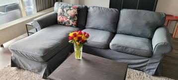 Ikea Ektorp 3-zitsbank met chaise longue, Hakebo donkergrijs beschikbaar voor biedingen