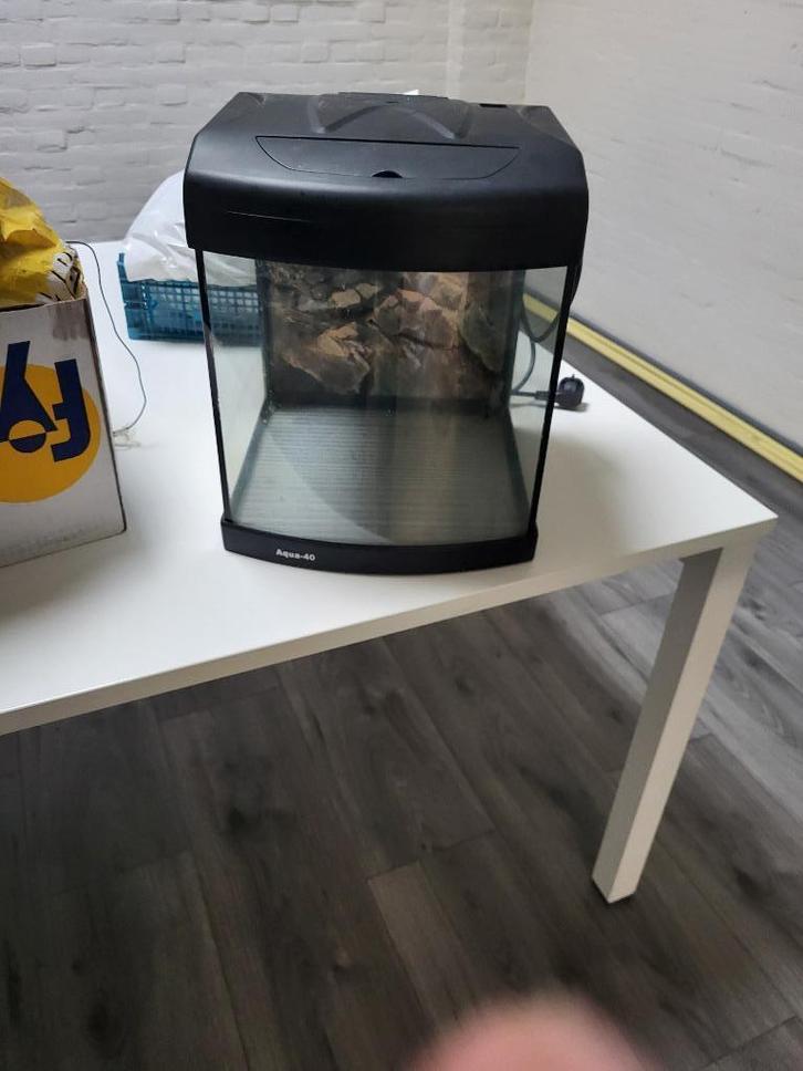 klein aquarium te koop zonder toebehoren, Dieren en Toebehoren, Vissen | Aquaria en Toebehoren, Gebruikt, Leeg aquarium, Ophalen