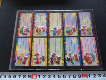 sticker set etiketstickers  met clown  beschikbaar voor biedingen