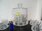 Art Deco grote Bowl + Glazen, Duits Kristal, Ophalen of Verzenden