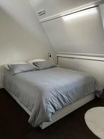 Ikea Double Bed and Mattress, Wit, Tweepersoons, Zo goed als nieuw, Hout