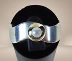 #12 NIEUWE golvende mat 925 zilver/14k gouden PAREL ring!, Verzenden, Ssiesvintagesieraden@gmail.com, Nieuw, 17 tot 18