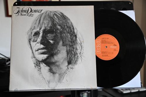 LP 1977 John Denver     I want to live, Cd's en Dvd's, Vinyl | Rock, Zo goed als nieuw, Overige genres, 12 inch, Ophalen of Verzenden