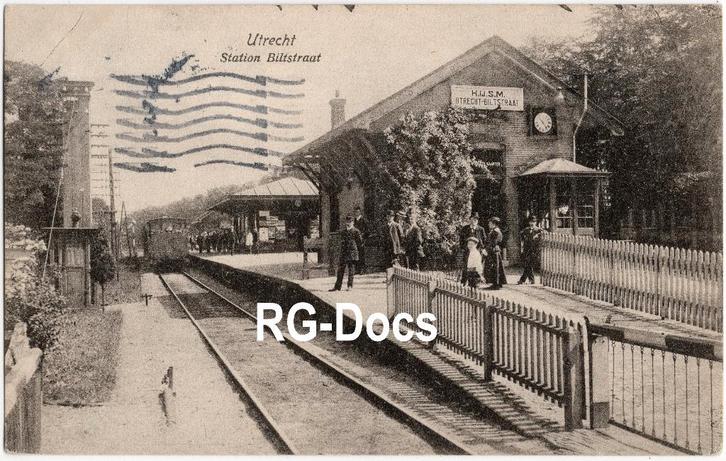 Ansichtkaart Briefkaart Trein Station Biltstraat Utrecht '18, Verzamelen, Ansichtkaarten | Nederland, Gelopen, Utrecht, Voor 1920