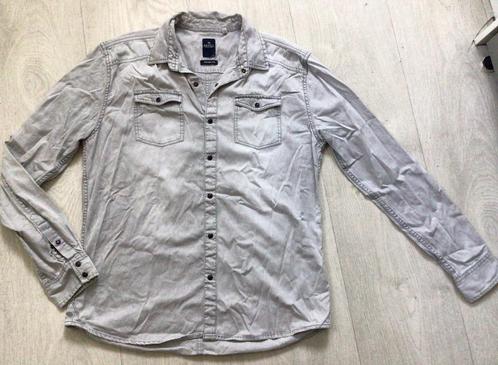 Overhemd heren maat XL van Refill, Kleding | Heren, Overhemden, Zo goed als nieuw, Halswijdte 43/44 (XL), Grijs, Ophalen of Verzenden