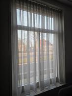 Vitrage op maat + gordijnrails - 3 ramen, 100 tot 150 cm, Grijs, Ophalen of Verzenden, Zo goed als nieuw