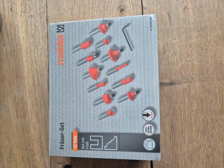 Meister Frees-set 12 delig - Nieuw in verpakking, Doe-het-zelf en Verbouw, Gereedschap | Overige machines, Nieuw, Ophalen of Verzenden