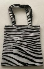 Tasje van pluche stof in zebra print, Ophalen, Zo goed als nieuw, Schoudertasje
