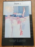 Ingelijste poster van Harold E. Larson "Strata 1", Ophalen of Verzenden, Zo goed als nieuw, Deurposter of groter, Rechthoekig Staand