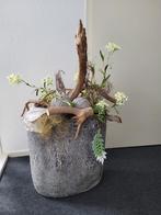 Opgemaakte bloempot met kunstbloemen, Ophalen, Zo goed als nieuw, Binnen