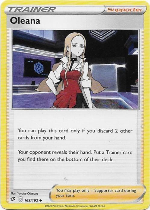 Rebel Clash,  Oleana [uncommon] 163/192, Hobby en Vrije tijd, Verzamelkaartspellen | Pokémon, Nieuw, Losse kaart, Verzenden