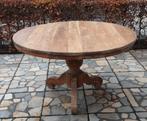 Ronde teakhouten bolpoot tafel (dingklik) 130, Huis en Inrichting, Ophalen of Verzenden, Zo goed als nieuw, 100 tot 150 cm, 100 tot 150 cm