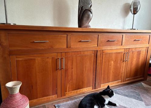 Van meubelmaker: massief kersenhouten dressoir, Huis en Inrichting, Kasten | Dressoirs, Gebruikt, 200 cm of meer, 50 tot 75 cm