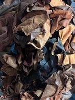 Lederen restjes in diverse kleuren en formaten €9,50 per kg, Gebruikt, Bruin, Leer of Kunstleer, Ophalen of Verzenden