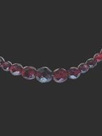 Facetgeslepen granaat ketting met 14 karaats gouden slot, Sieraden, Tassen en Uiterlijk, Kettingen, Verzenden, ., Zo goed als nieuw