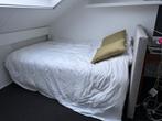 Boxspring 1.20 linnenkleur, Huis en Inrichting, Slaapkamer | Bedden, Ophalen of Verzenden, Zo goed als nieuw, Twijfelaar, 120 cm