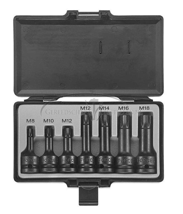 KRACHT VEELTAND BITDOPPEN SET 7-DELIG, Auto diversen, Autogereedschap, Nieuw, Ophalen of Verzenden