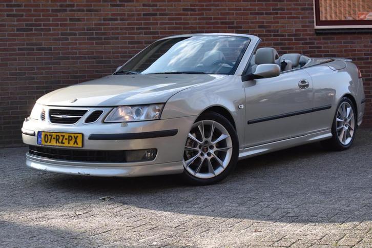 Saab 9-3 Cabrio 2.8 V6 T Aero '05 Leder Clima Cruise ZO MEE, Auto's, Saab, Bedrijf, Te koop, Saab 9-3, ABS, Airbags, Airconditioning