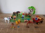 Playmobil 5457 pony weide met kinderen pony's paard en wagen, Ophalen of Verzenden, Zo goed als nieuw