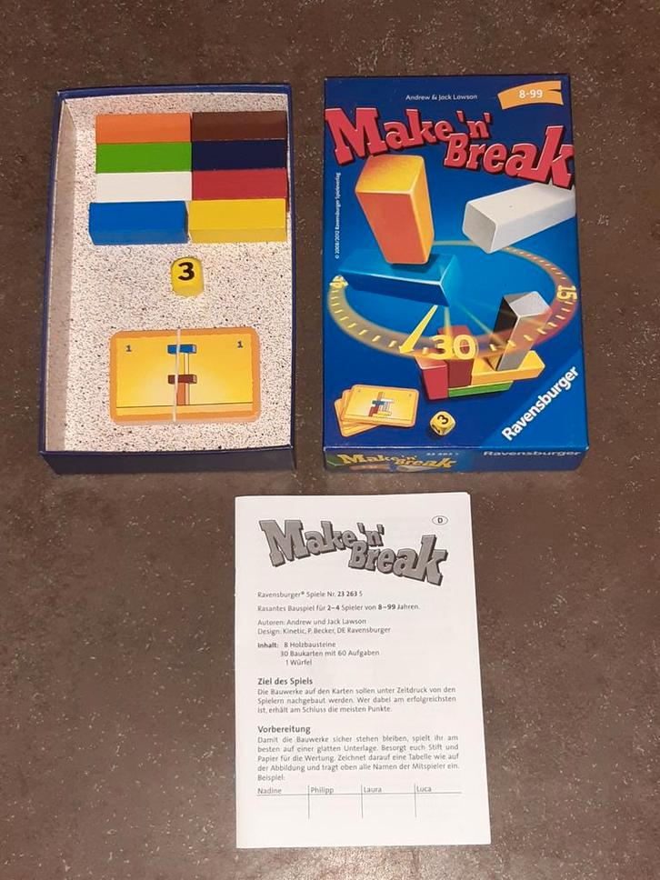 Make n break nieuwstaat Ravensburger, Hobby en Vrije tijd, Gezelschapsspellen | Overige, Zo goed als nieuw, Ophalen of Verzenden