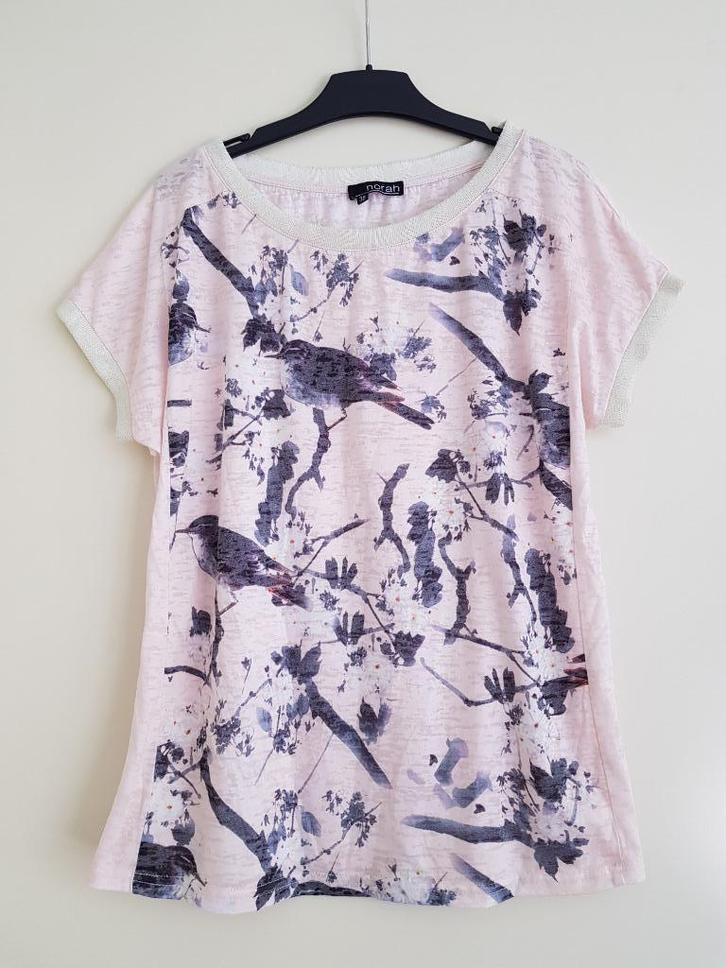 T-shirt voor dames -- maat 38 / M -- Norah, Kleding | Dames, T-shirts, Gedragen, Maat 38/40 (M), Wit, Korte mouw, Ophalen of Verzenden