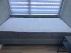 Grijze boxspring 90x200 cm, Huis en Inrichting, Slaapkamer | Boxsprings, Ophalen, Gebruikt, 90 cm, Eenpersoons