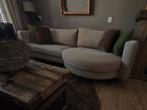 Sobere/brocant/landelijke hoekbank met ronde longchair, Huis en Inrichting, Ophalen, 250 tot 300 cm, Sober/landelijk/Scandinavisch/brocant