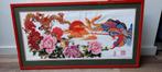 Vintage chinese japanse kunst borduurwerk schilderij, Ophalen