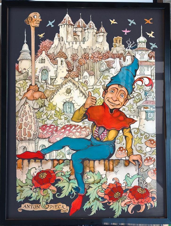 Poster in Frame Efteling Sprookjesbos A. Pieck, Verzamelen, Efteling, Nieuw, Beeldje of Poppetje, Ophalen of Verzenden