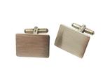 Vintage, strakke, rechthoekige, matzilveren manchetknopen, Sieraden, Tassen en Uiterlijk, Manchetknopen, Verzenden, Zo goed als nieuw