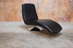 ZGAN! zwarte leren design chaise longue van Topform, Huis en Inrichting, Banken | Sofa's en Chaises Longues, Eenpersoons, Leer