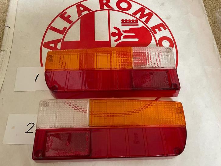 Alfa Romeo 2000 GTV / Unificato achterlichtglas L/R NOS, Auto-onderdelen, Verlichting, Alfa Romeo, Nieuw, Ophalen of Verzenden