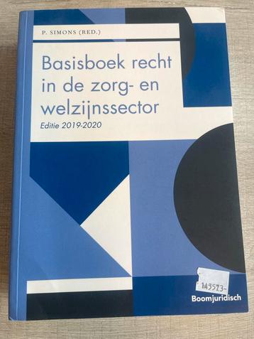Basisboek recht zorg- en welzijnssector 2019-2020 beschikbaar voor biedingen
