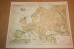 Antieke kaart - Europa natuurkundig - Circa 1885 !!, Boeken, Atlassen en Landkaarten, Gelezen, Landkaart, 1800 tot 2000, Europa Overig
