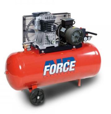 Force 100 Liter compressor z.g.a.n. 10 Bar 2 PK rood 100L  beschikbaar voor biedingen