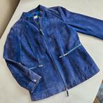 Peter Hahn donkerblauw suede jas maat 46, Blauw, Maat 42/44 (L), Ophalen of Verzenden, Zo goed als nieuw