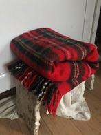Oude wollen deken /plaid engelse ruit, Ophalen of Verzenden, Zo goed als nieuw