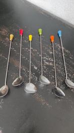 Vintage dessertlepels 6x, Ophalen of Verzenden, Gebruikt, Rvs of Chroom, Los bestek