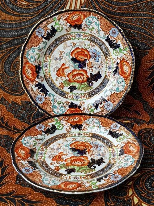 Prachtig stel antieke Verona borden uit Engeland 23 cm., Antiek en Kunst, Antiek | Porselein, Ophalen of Verzenden
