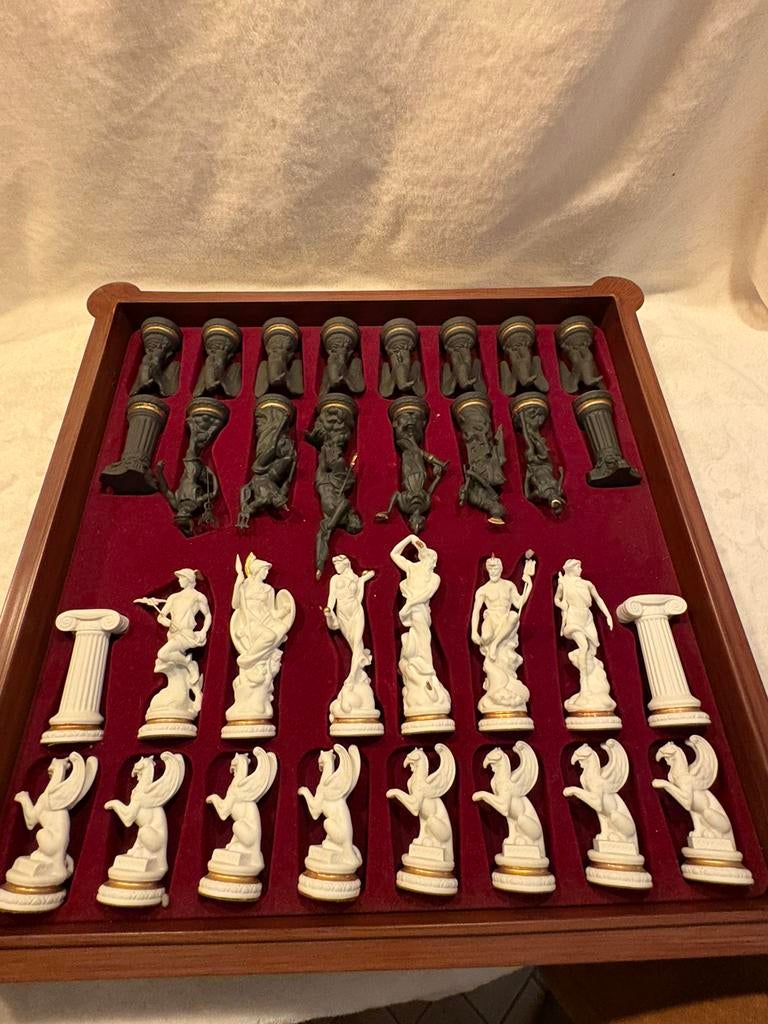 Schaakspel de goden van,,,,,  Van franklin mint, Ophalen, Zo goed als nieuw