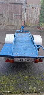 Blauwe aanhanger te koop stabiele ligging, Motoren, Ophalen, Gebruikt