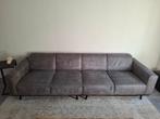 Moet nu weg! Mooie 4-zits bank & hocker ecoleer donkergrijs!, Ophalen, 250 tot 300 cm, Gebruikt, 75 tot 100 cm