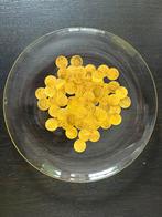 Glazen schaal met afbeelding van gouden 10 gulden munten, Huis en Inrichting, Nieuw, Ophalen of Verzenden, Overige stijlen, Glas