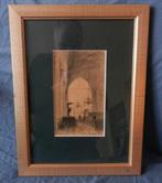 Tekening Kerkinterieur J.H. Hollestelle 1896 (1858-1920), Ophalen of Verzenden