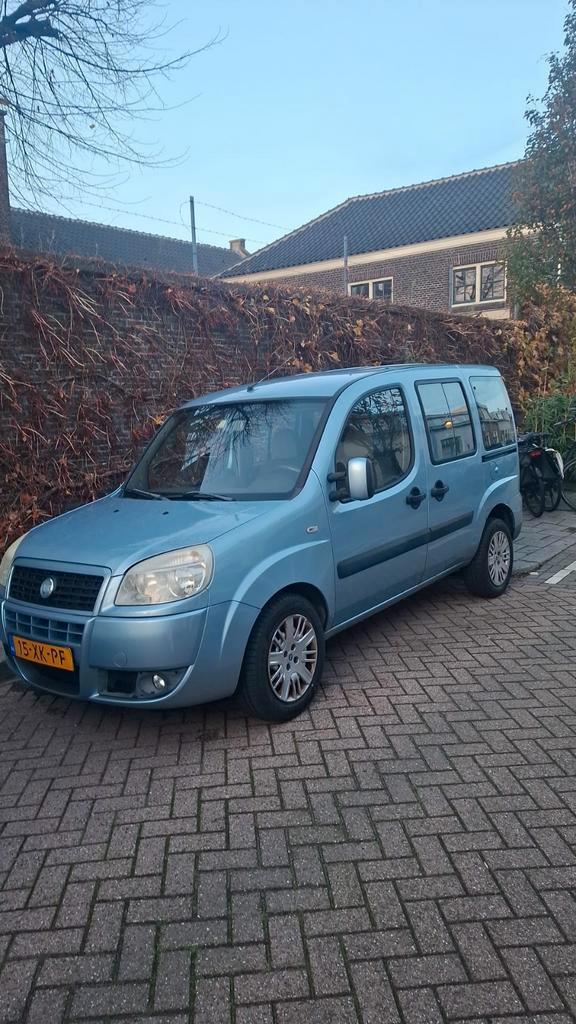 Fiat Doblo 1.4 2007 Blauw, Auto's, Fiat, Particulier, Doblo, Airconditioning, Trekhaak, Benzine, D, Overige carrosserieën, Handgeschakeld