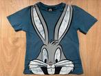 Looney Tunes Bugs Bunny t-shirt blauw 5/6 jaar (110/116), Gebruikt, Ophalen of Verzenden, Shirt of Longsleeve, Looney Tunes